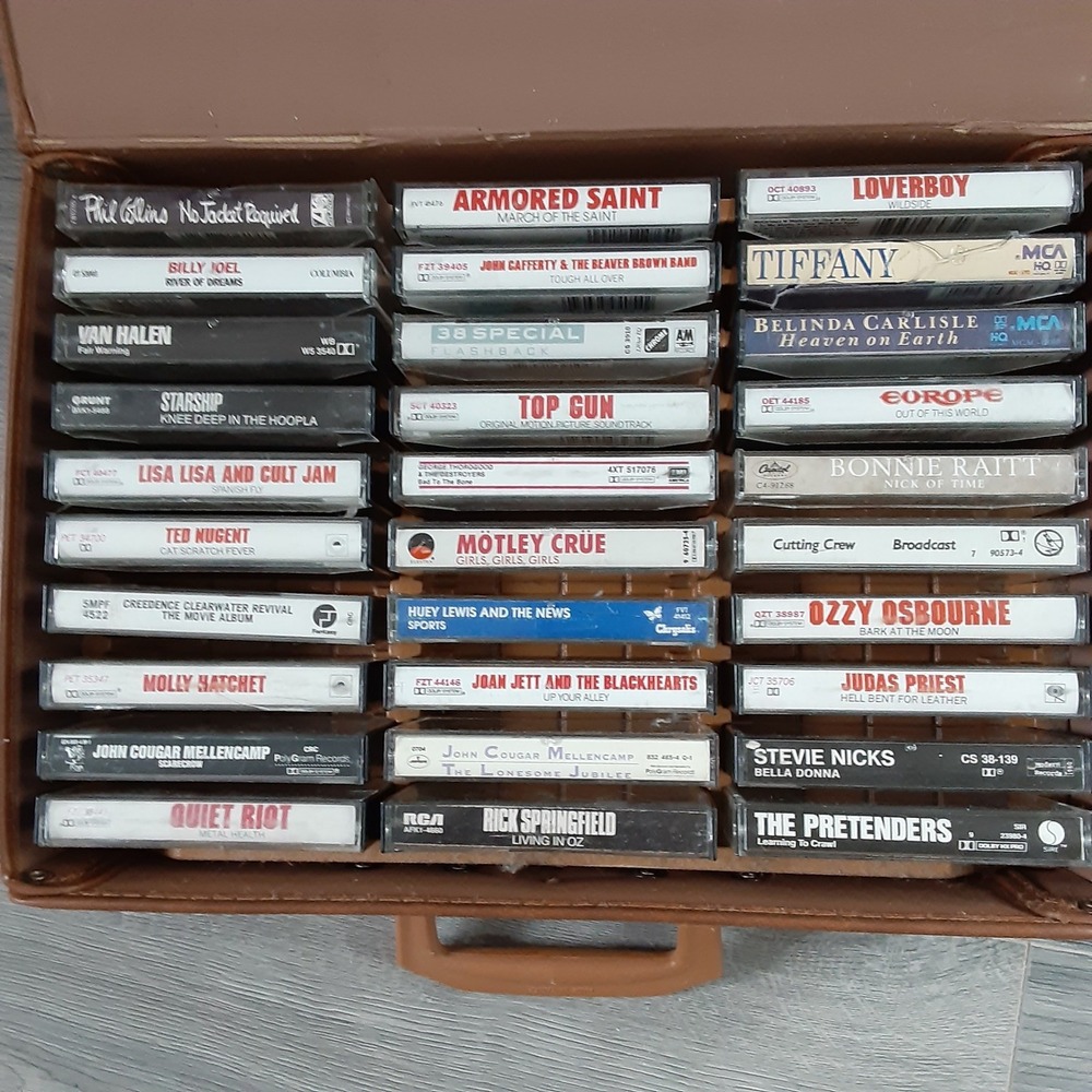 Vintage 80s 90s Cassette Tape Lot 27 Tapes Motley Crue Ozzy Van Halen Rock Pop